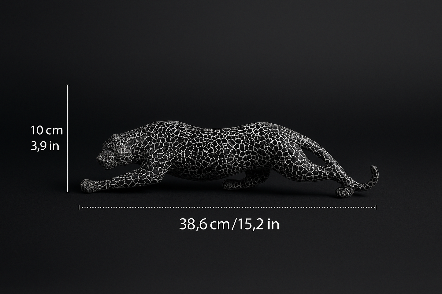 Statue Léopard Géométrique en Résine