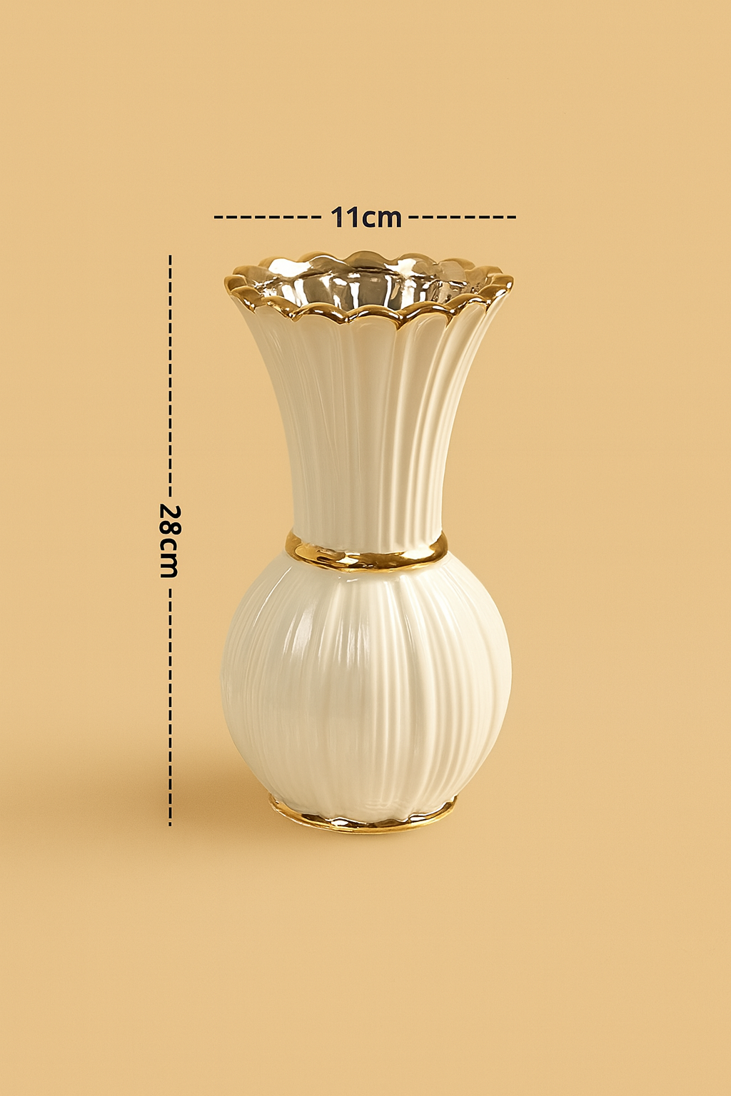 Vase Rond en Céramique Style Français