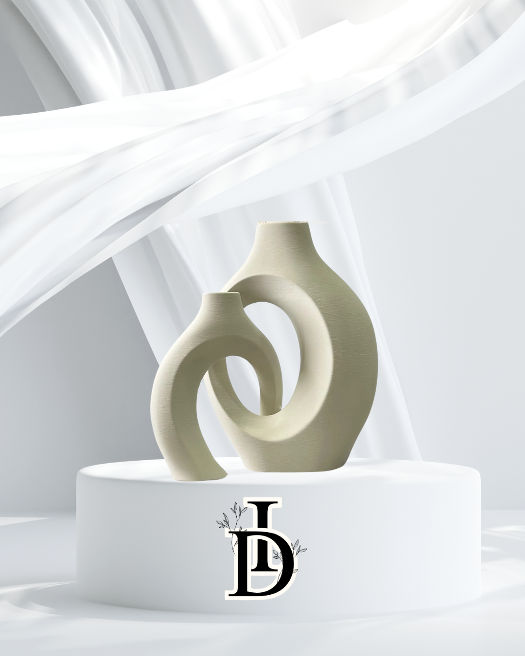 Lot de 2 Grands Vases Décoratifs