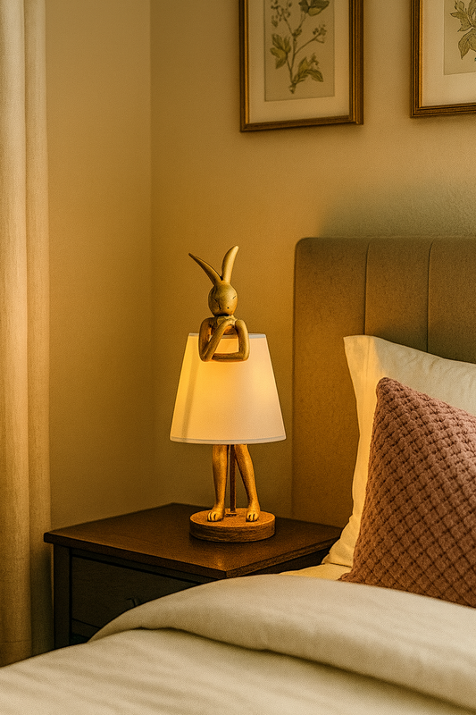 Lampe Lapin Mid-Century – Lampe de Table USB