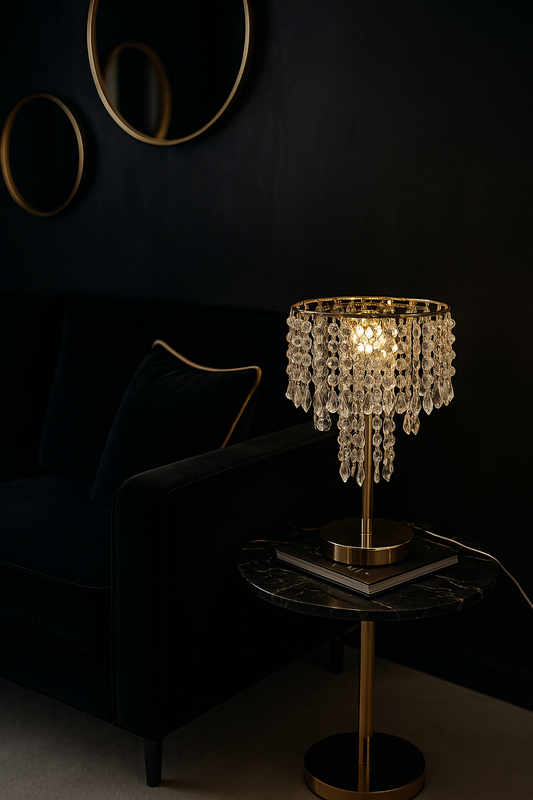 Lampe de Table Pampilles en Cristal