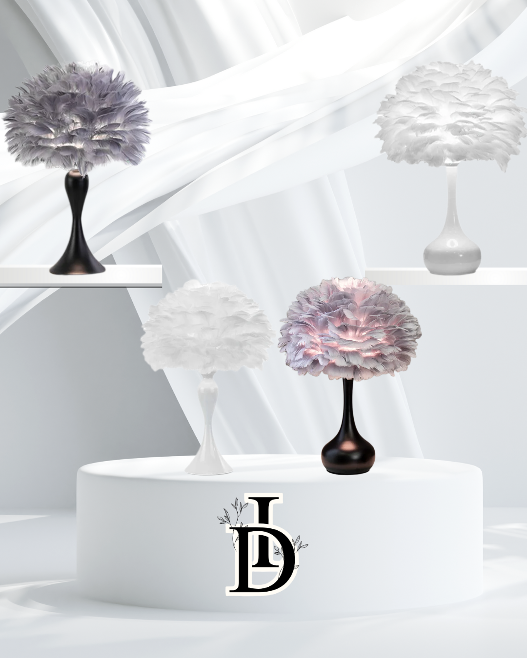 Lampe de Chevet LED Plume