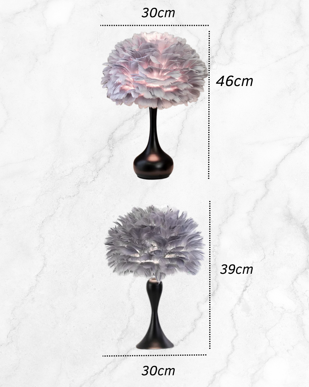 Lampe de Chevet LED Plume