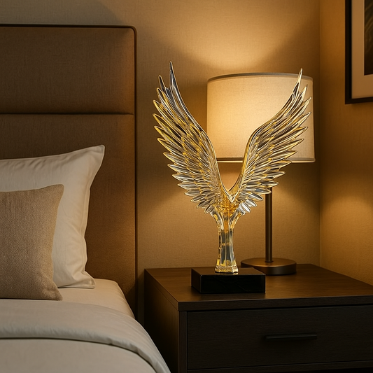 Figurine Abstraite Ailée en Résine – Décoration Moderne Intérieure