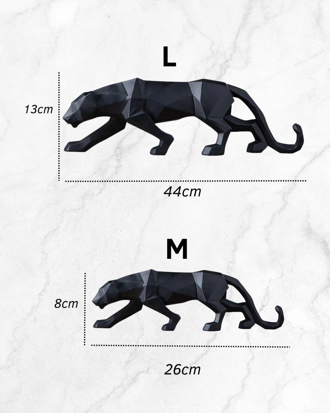 Statue Panthère Sculpture Géométrique Moderne