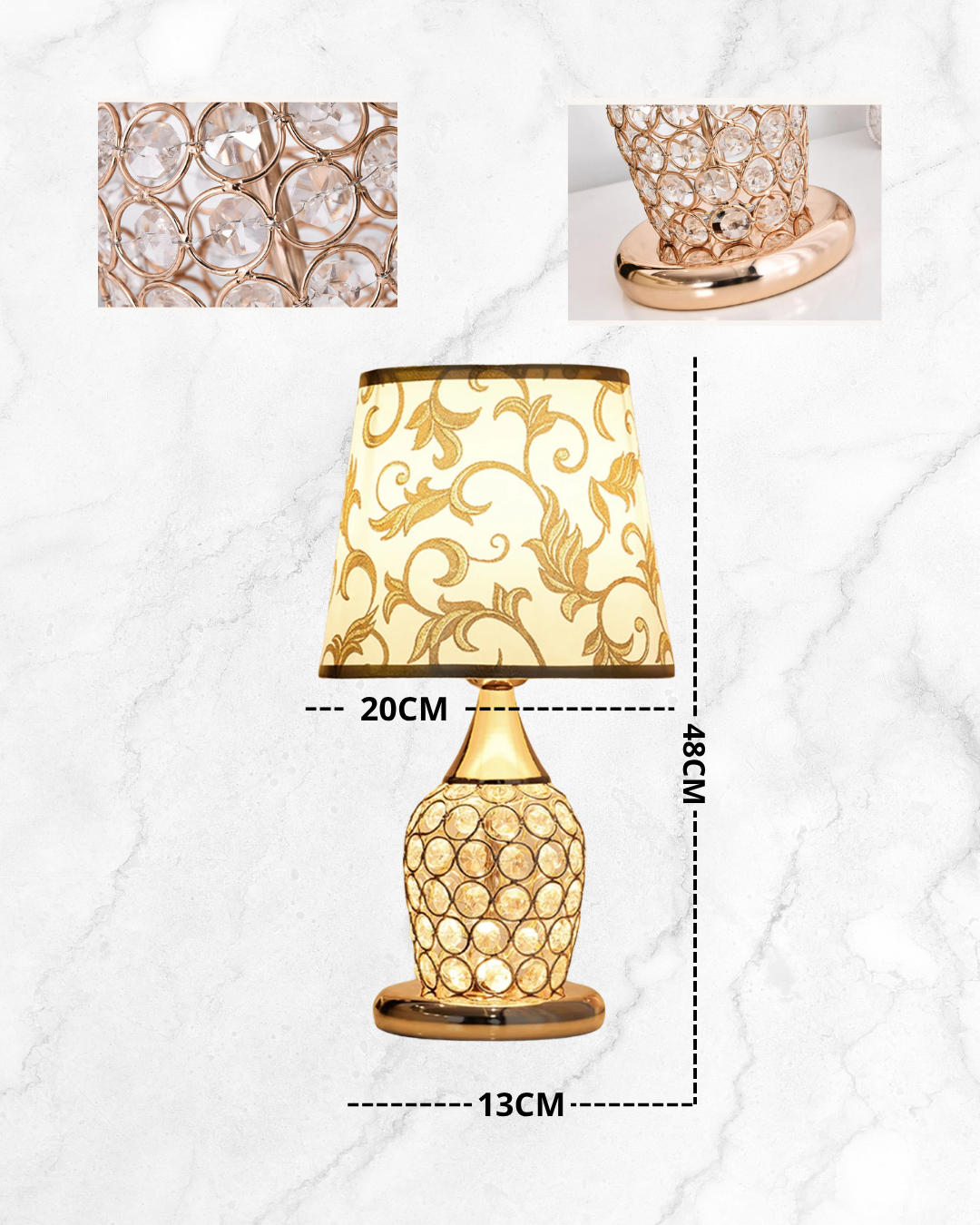 Lampe de table en cristal