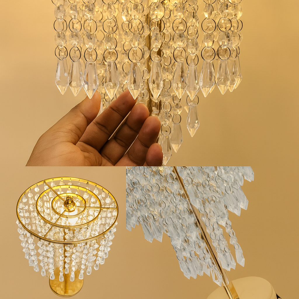 Lampe de Table Pampilles en Cristal