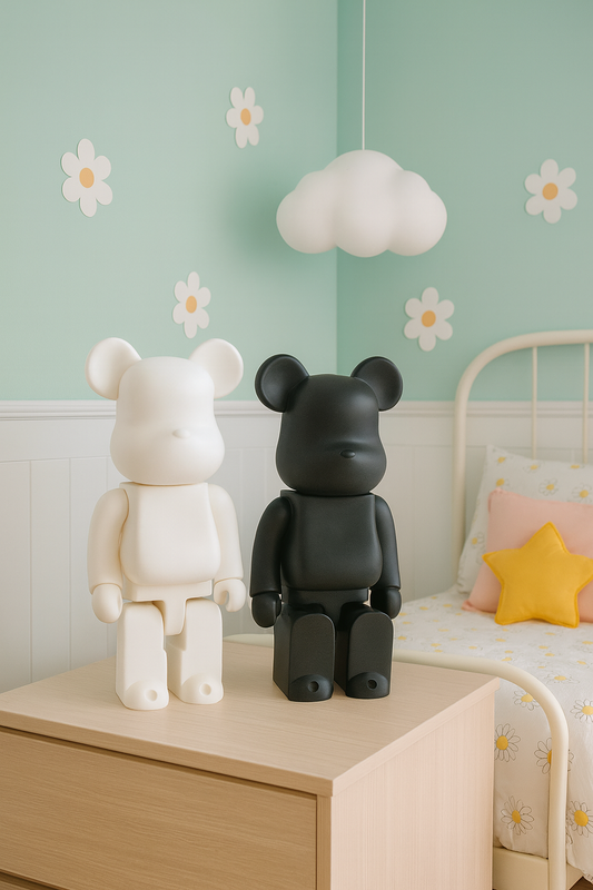 Statue Ours Design 28 cm – Sculpture Moderne en Résine Peinte