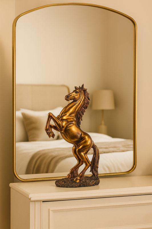 Statue Abstraite Cheval Nordique en Résine