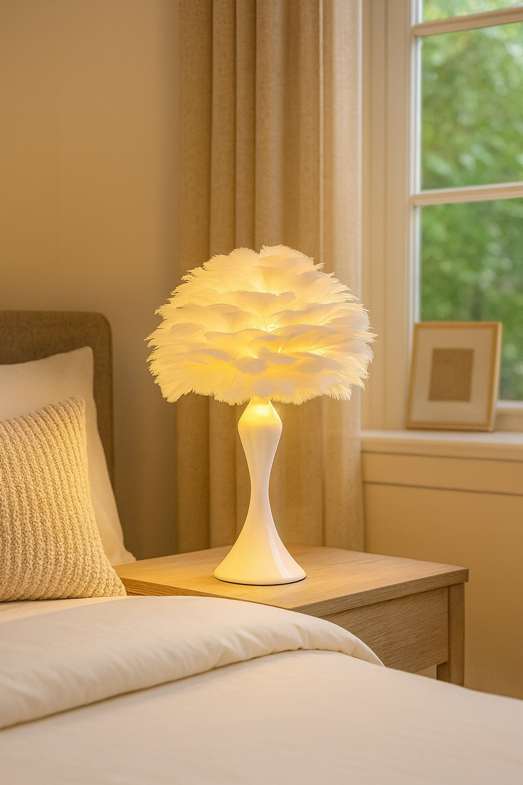 Lampe de Chevet LED Plume