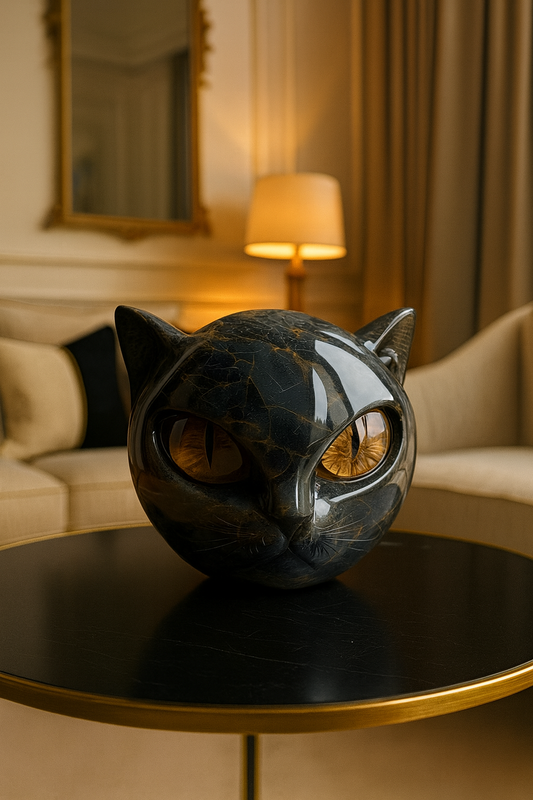 Statue Chat Noir en Résine