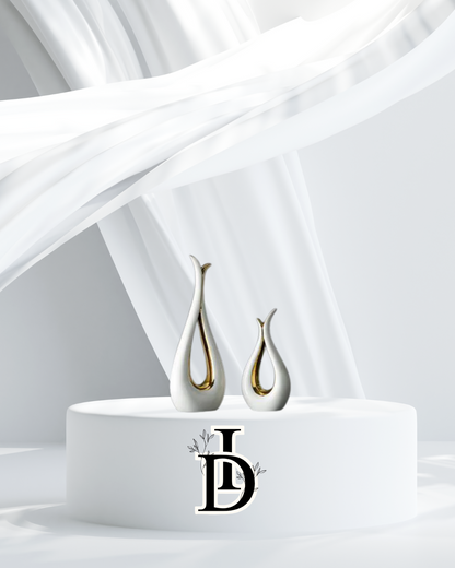 Vase créatif en céramique avec fleurs séchées