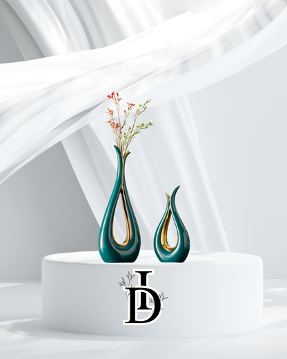 Vase créatif en céramique avec fleurs séchées