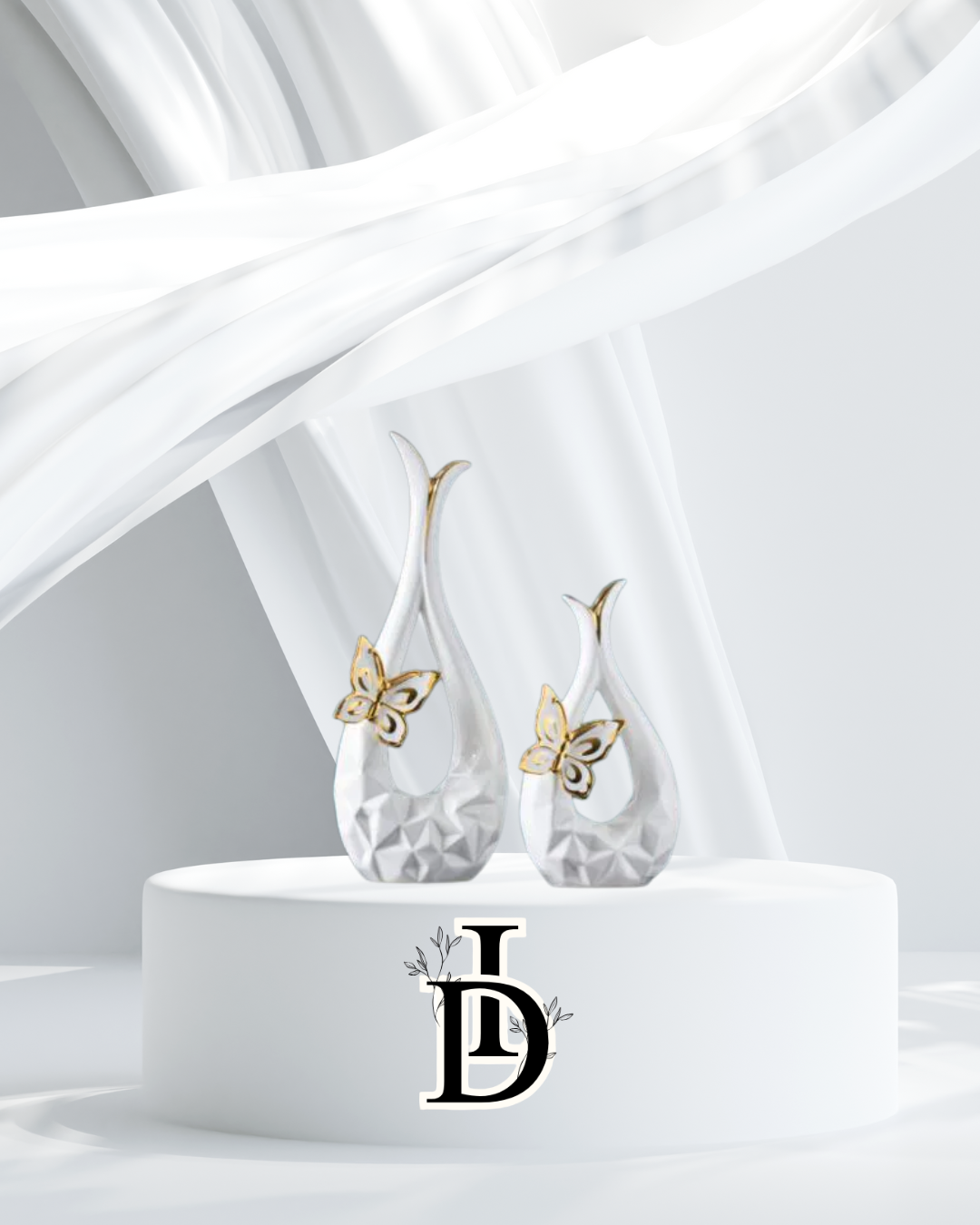 Vase créatif en céramique avec fleurs séchées