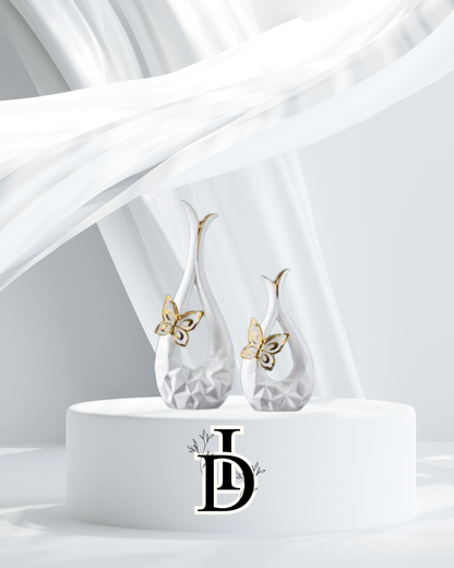 Vase créatif en céramique avec fleurs séchées