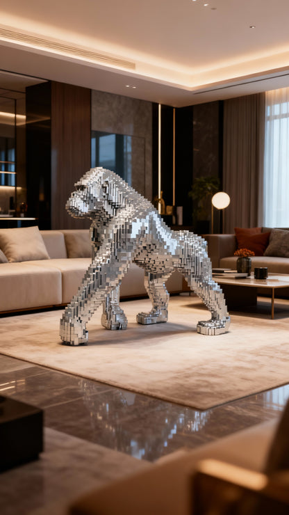 Sculpture Gorilla Artisanale en Résine