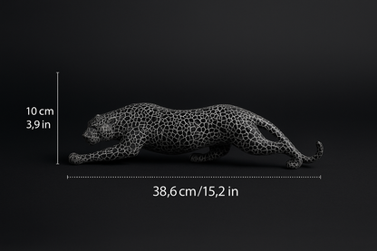 Statue Léopard Géométrique en Résine