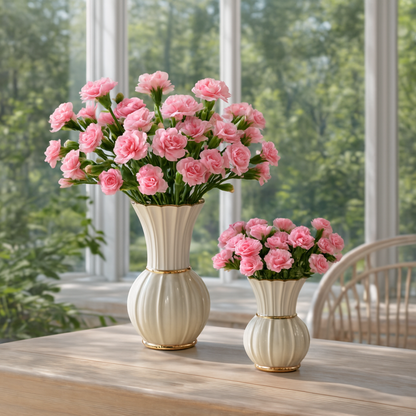 Vase Rond en Céramique Style Français