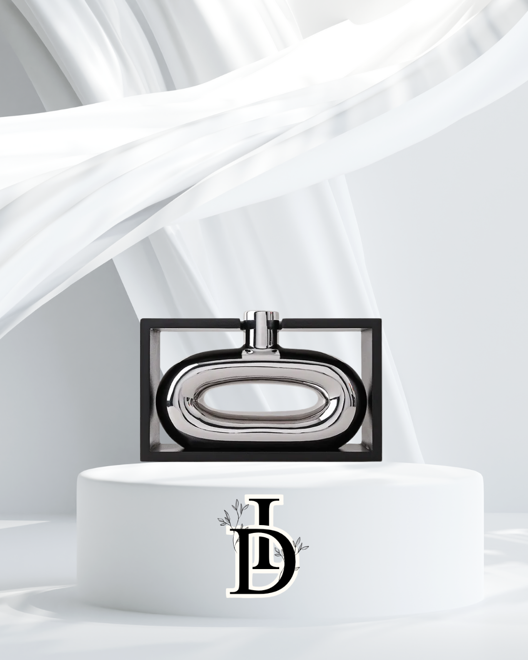 Vase en céramique argenté avec cadre creux