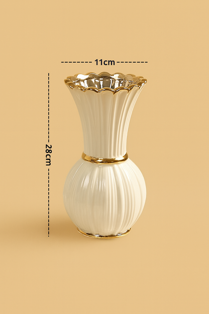 Vase Rond en Céramique Style Français