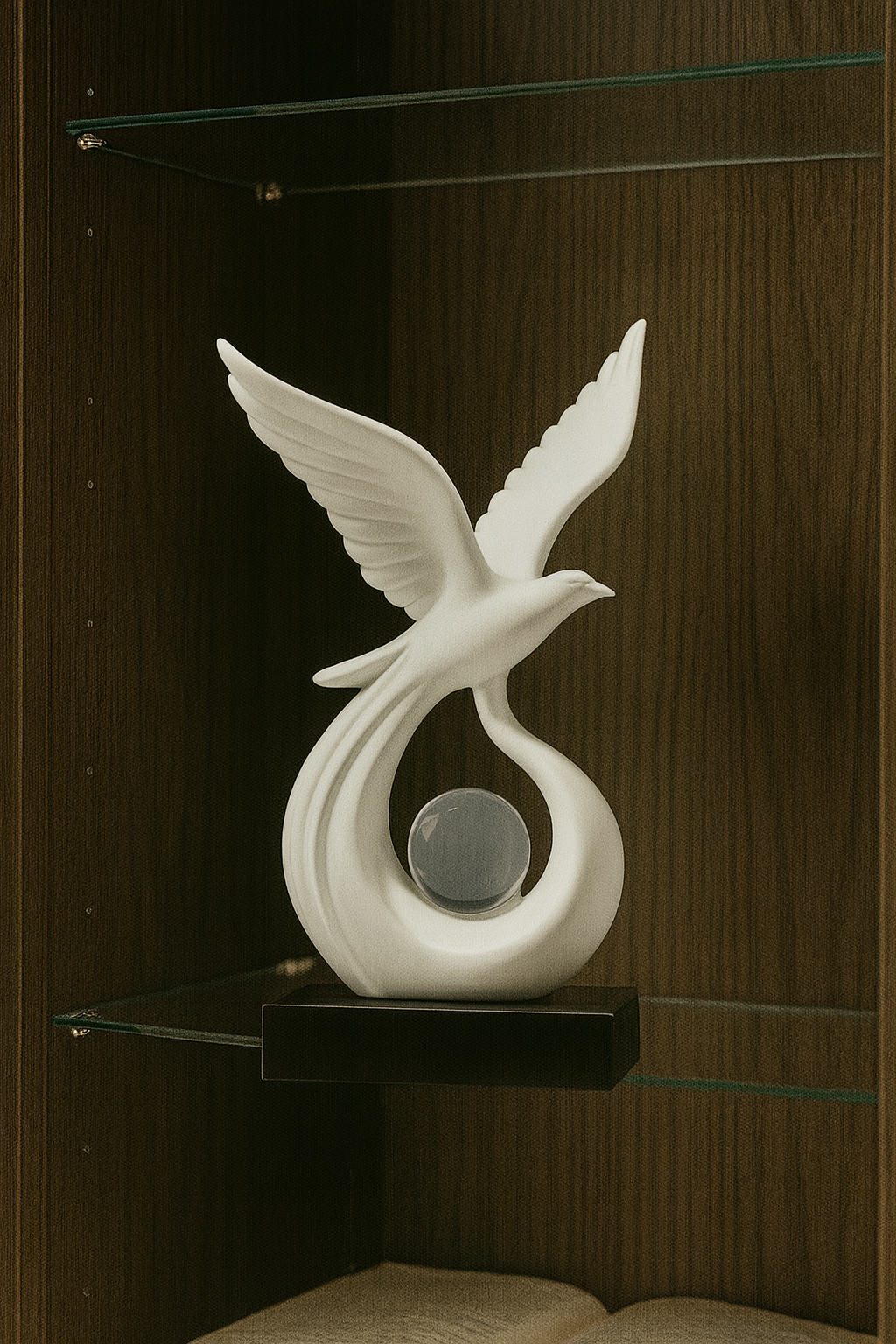 Sculpture Oiseau Élégance – Déco Moderne Porte-Bonheur en Résine