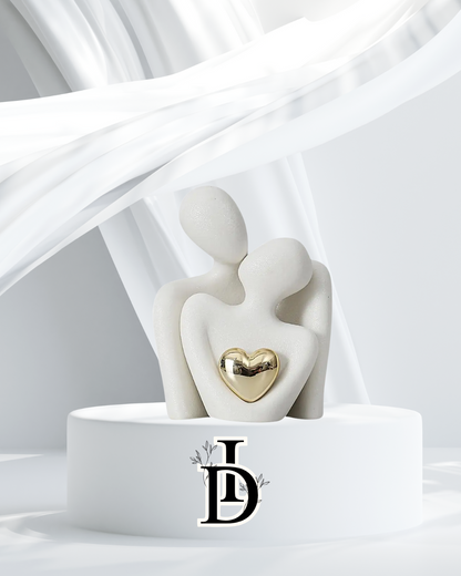 Statue Abstraite de Couple