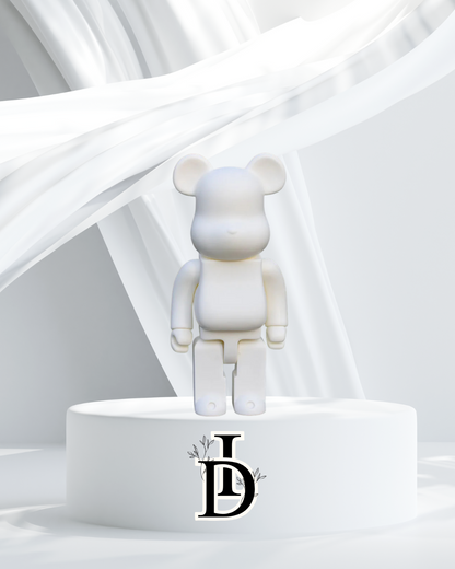 Statue Ours Design 28 cm – Sculpture Moderne en Résine Peinte