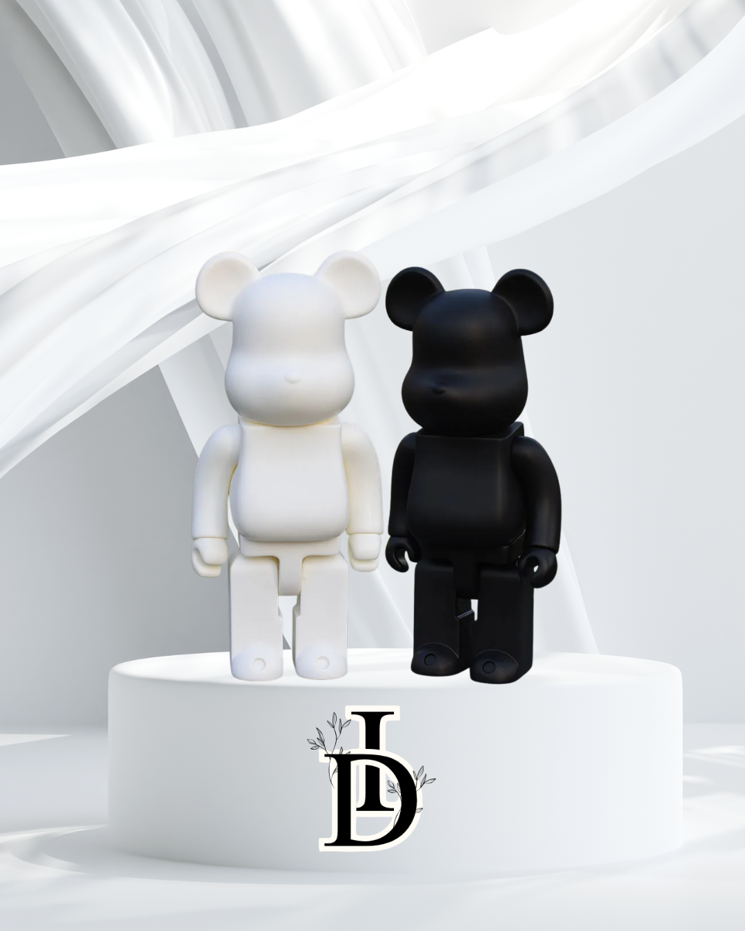 Statue Ours Design 28 cm – Sculpture Moderne en Résine Peinte