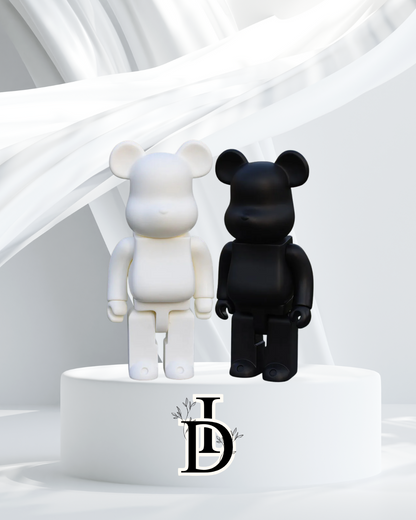 Statue Ours Design 28 cm – Sculpture Moderne en Résine Peinte