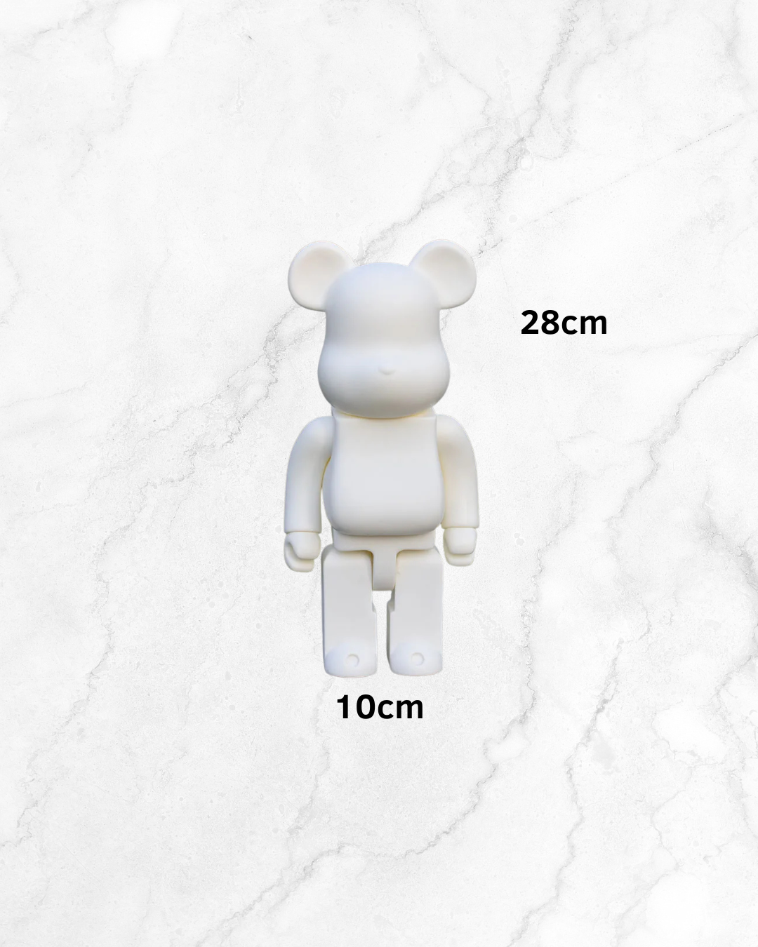 Statue Ours Design 28 cm – Sculpture Moderne en Résine Peinte