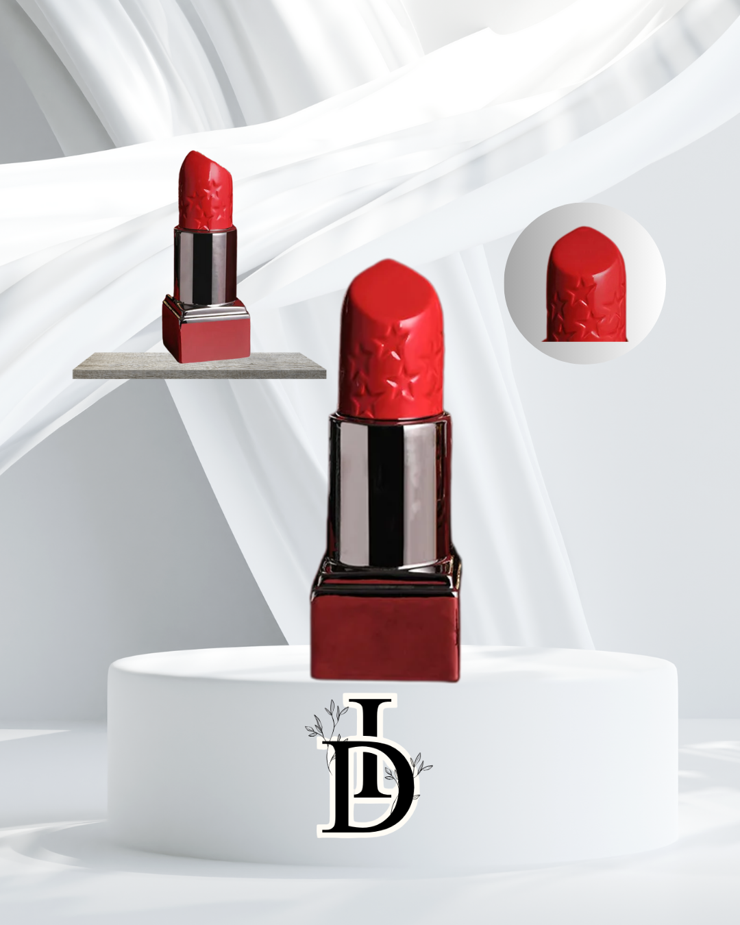 Vase en céramique forme rouge à lèvres