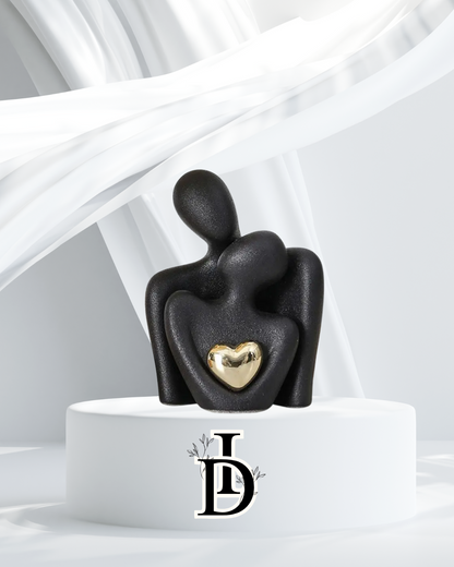 Statue Abstraite de Couple