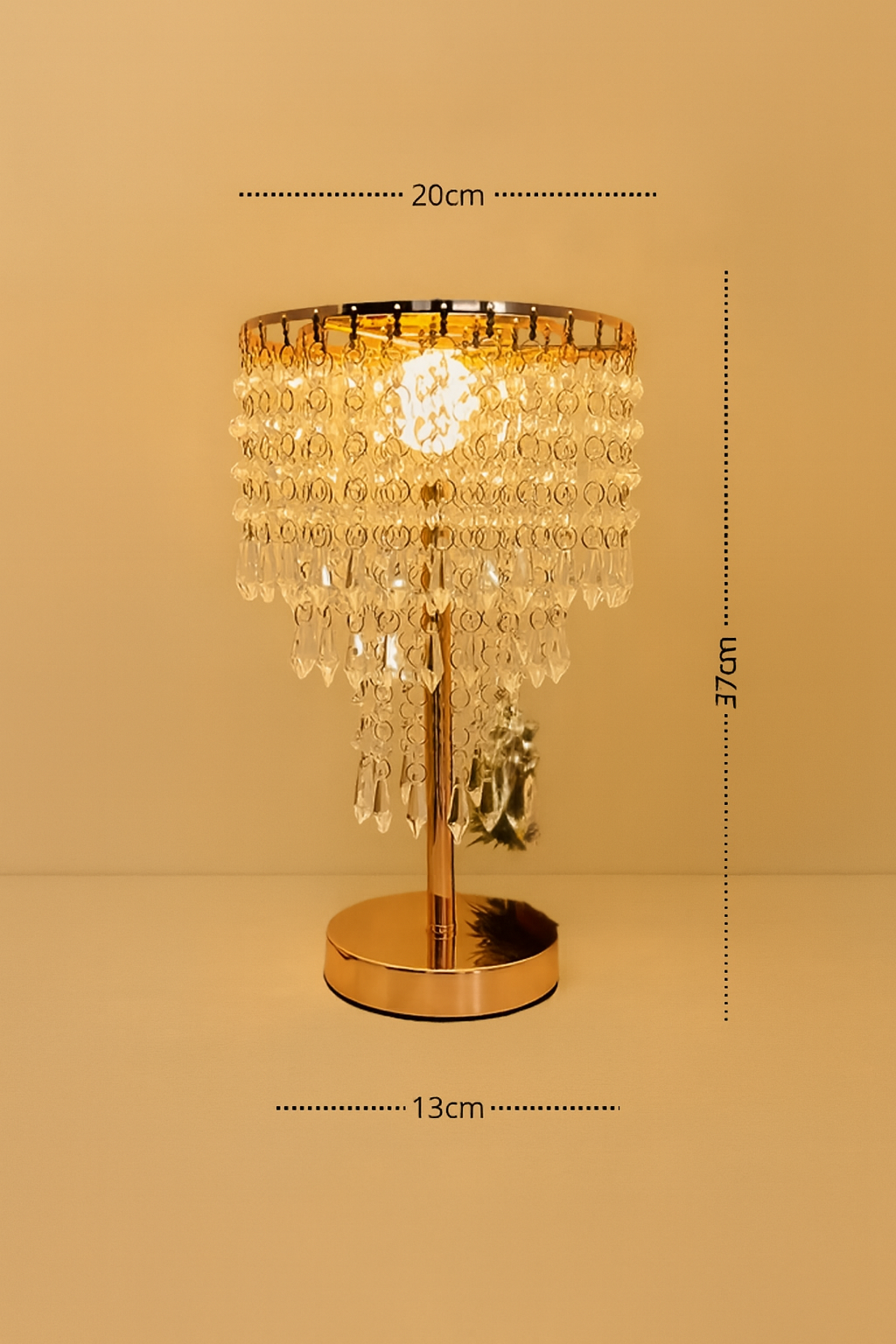 Lampe de Table Pampilles en Cristal