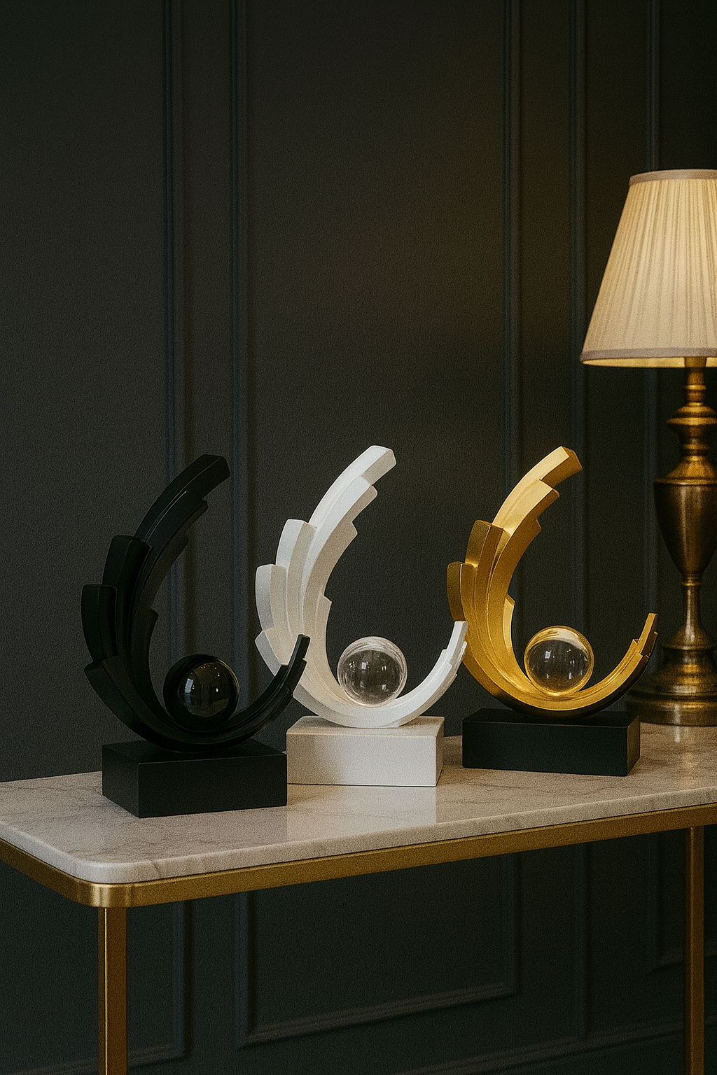 Statuette Moderne Luxe – Décoration Design en Résine