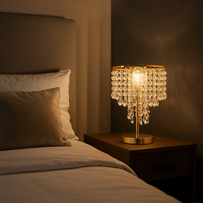 Lampe de Table Pampilles en Cristal