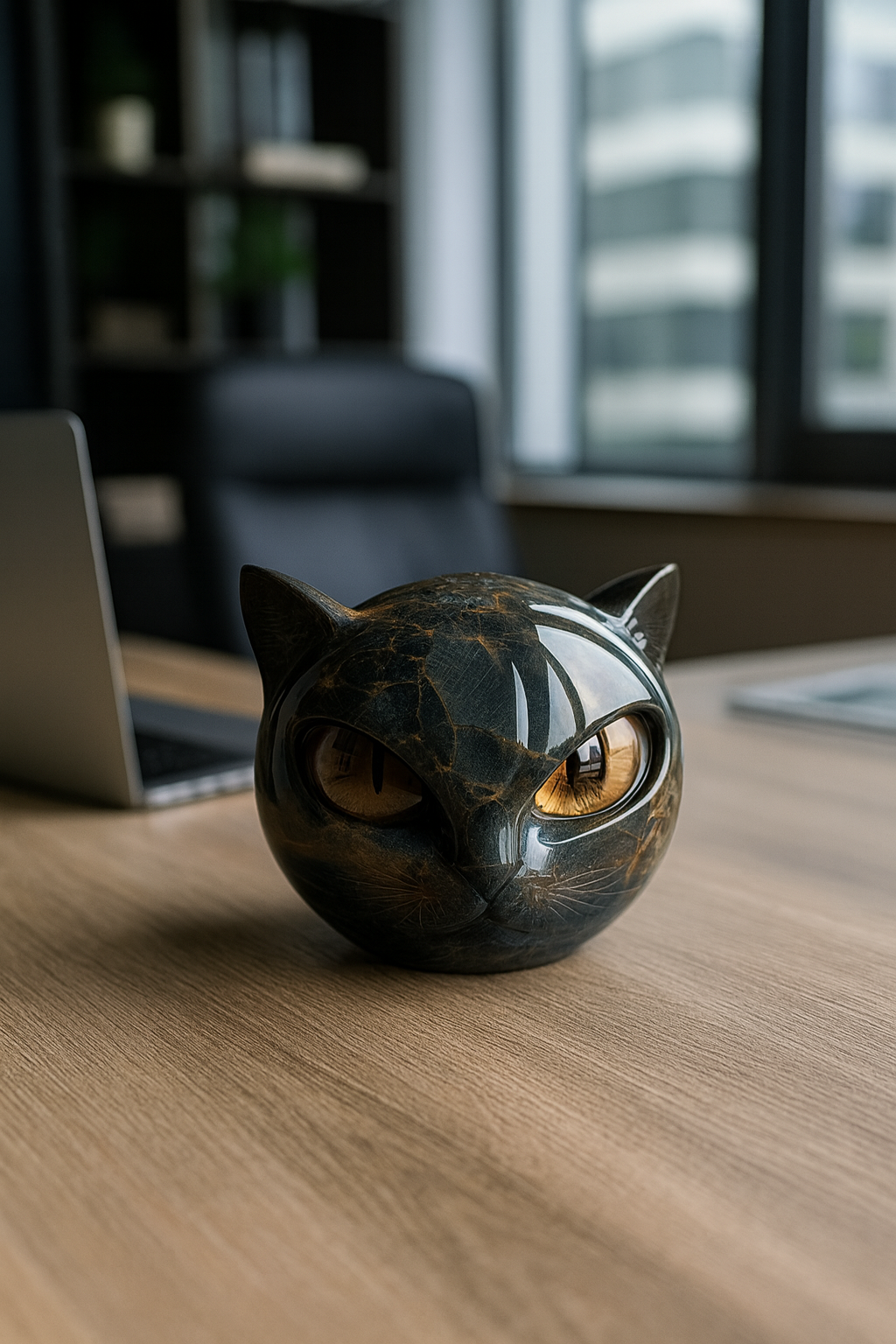 Statue Chat Noir en Résine