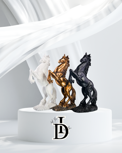 Statue Abstraite Cheval Nordique en Résine