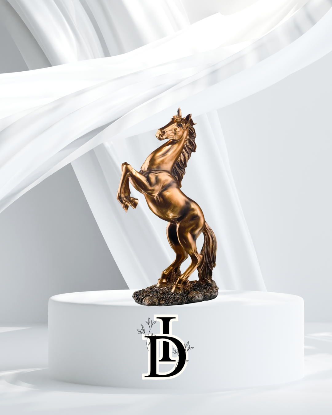 Statue Abstraite Cheval Nordique en Résine