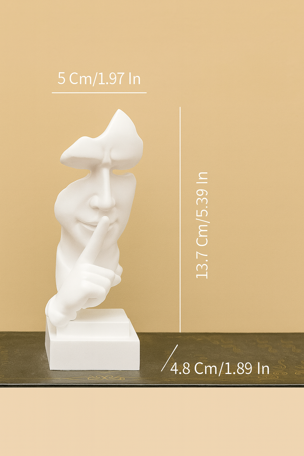 Statue Visage Silence – Sculpture Moderne “Chut” Décoration Design