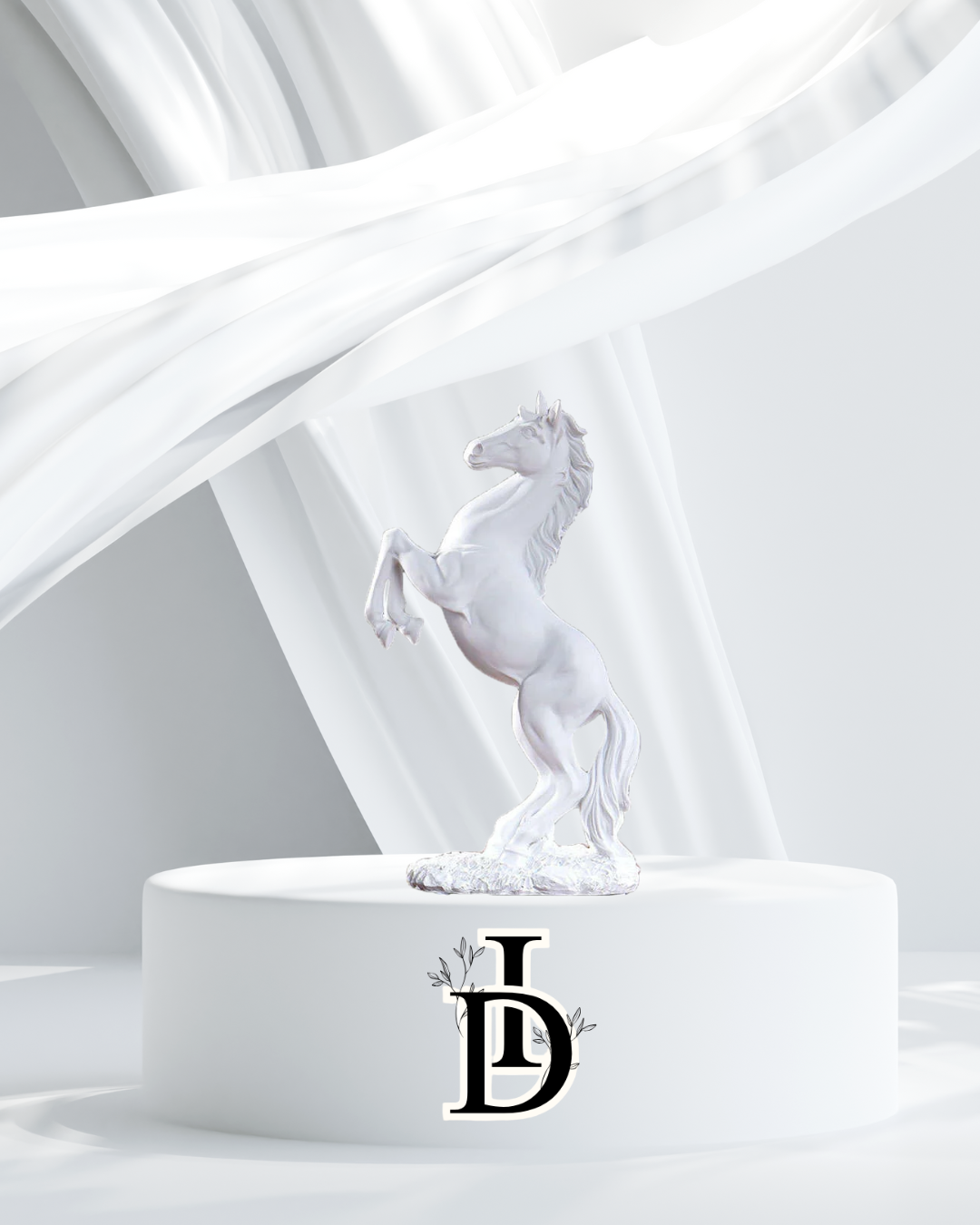 Statue Abstraite Cheval Nordique en Résine