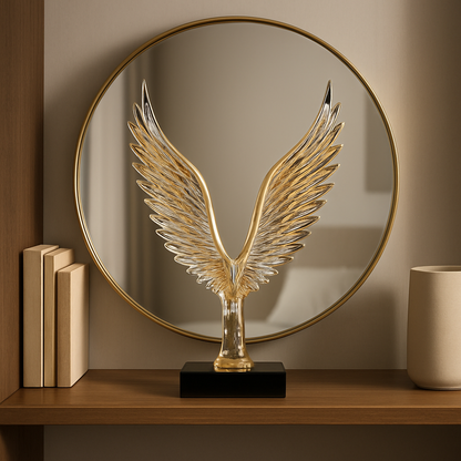 Figurine Abstraite Ailée en Résine – Décoration Moderne Intérieure