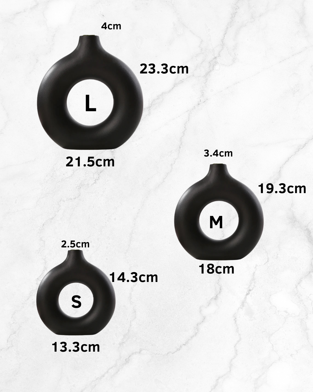 Vase Design Nordique en Céramique – Forme Circulaire Creuse