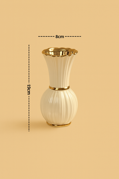 Vase Rond en Céramique Style Français