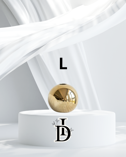 Vase boule en céramique dorée plaquée