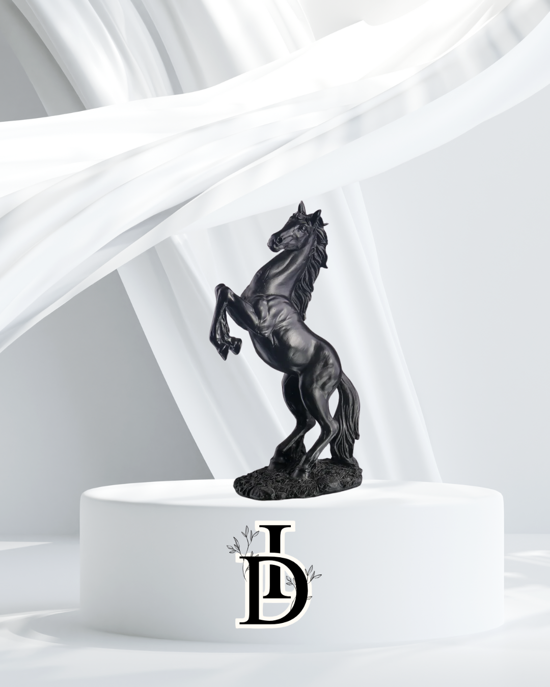 Statue Abstraite Cheval Nordique en Résine