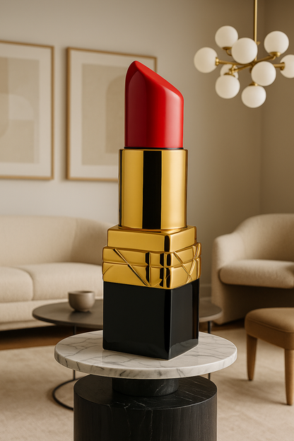 Vase en céramique forme rouge à lèvres