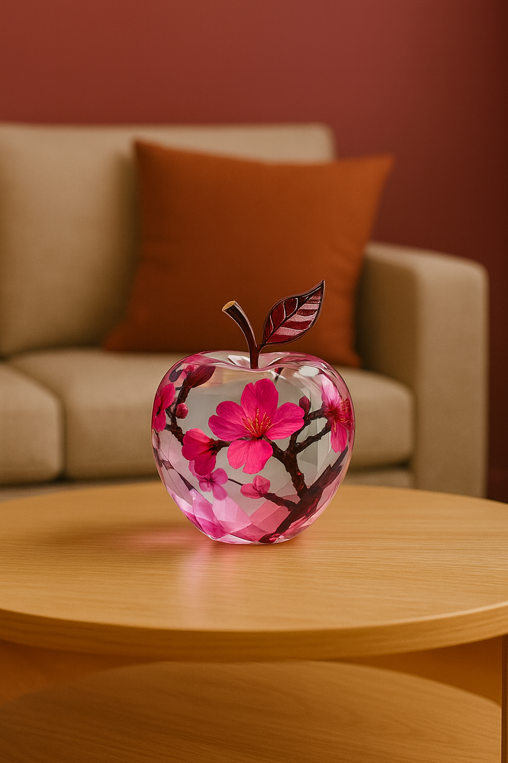 Décoration de Table Pomme en Acrylique 2D