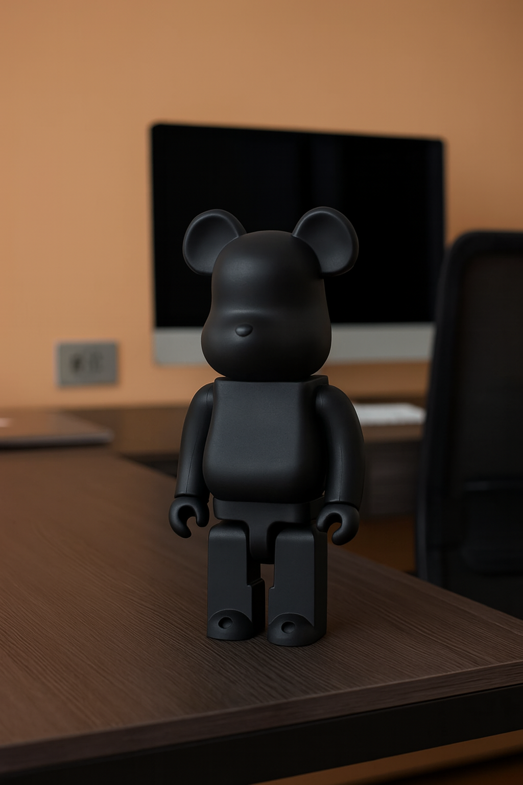 Statue Ours Design 28 cm – Sculpture Moderne en Résine Peinte