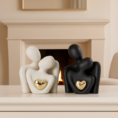 Statue Abstraite de Couple