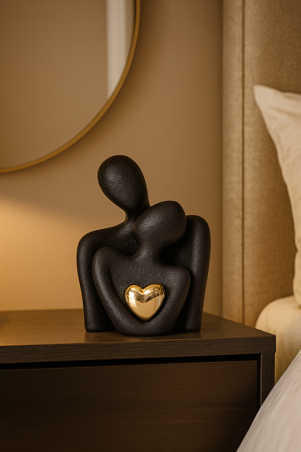 Statue Abstraite de Couple